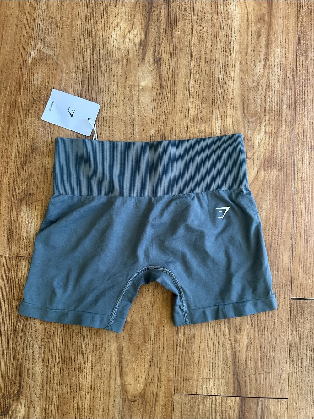 Gym Shorts - High Waist Seamless Performance Shorts in Cargo Teal